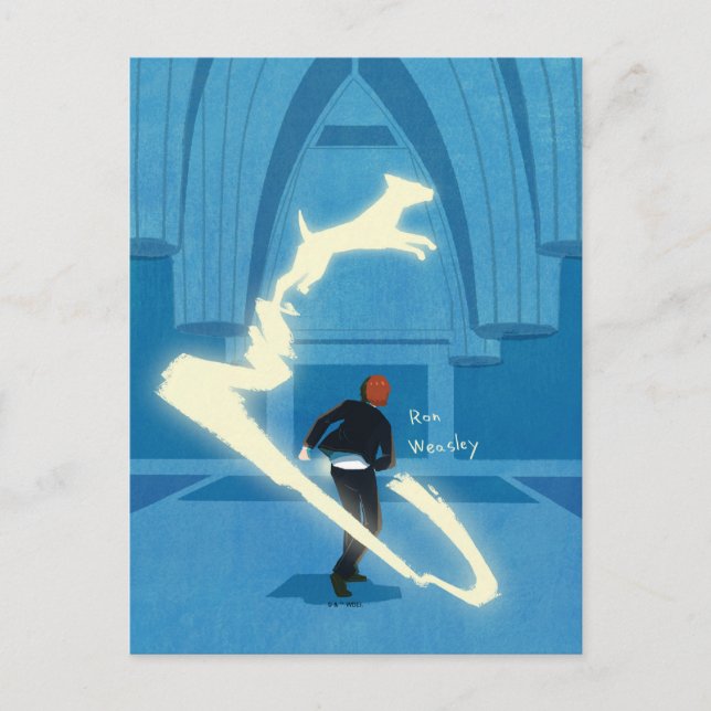 Carte Postale Peinture du Patronus de Ron Weasley (Devant)
