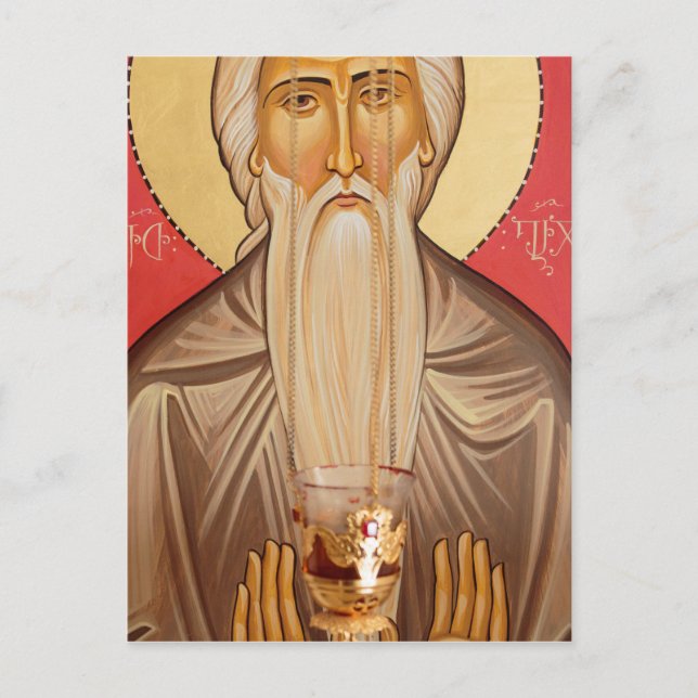 Carte Postale Peinture d'un saint âgé (Devant)