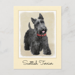 Carte Postale Peinture écossaise Terrier - Cute Original Chien A