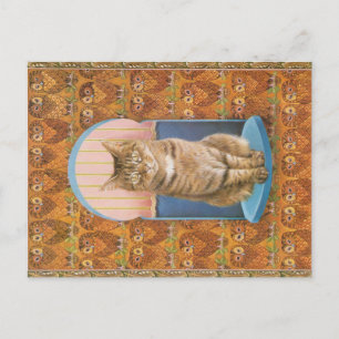 CARTE POSTALE PEINTURE EN CHAT 