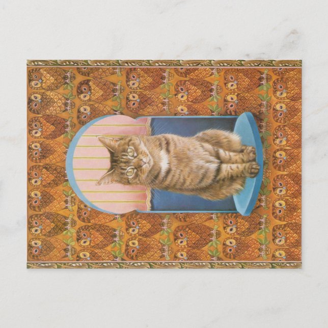 CARTE POSTALE PEINTURE EN CHAT (Devant)