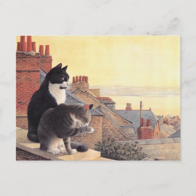 CARTE POSTALE PEINTURE EN CHAT (Devant)