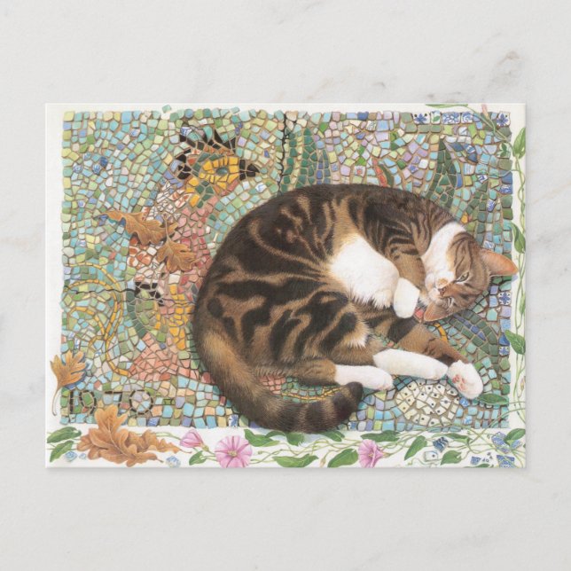 CARTE POSTALE PEINTURE EN CHAT (Devant)