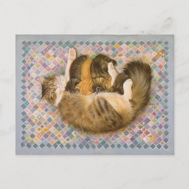 CARTE POSTALE PEINTURE EN CHAT (Devant)