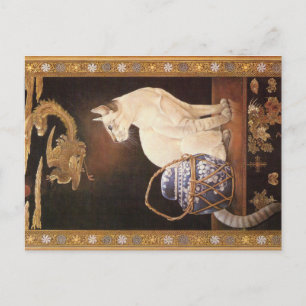 CARTE POSTALE PEINTURE EN CHAT