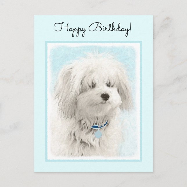 Carte Postale Peinture en coton de Tuléar - Joli art original po (Devant)