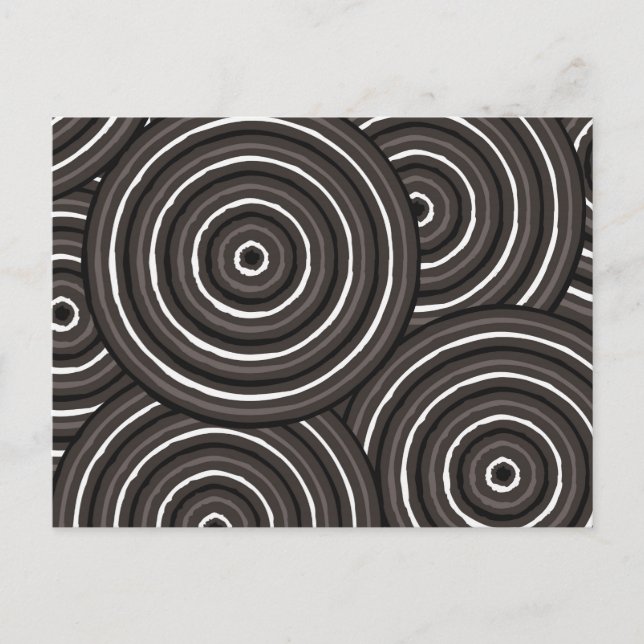 Carte Postale Peinture en ligne autochtone (Devant)