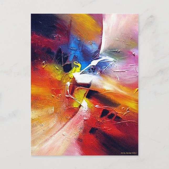 Carte Postale Peinture expressionnisme abstrait (Devant)