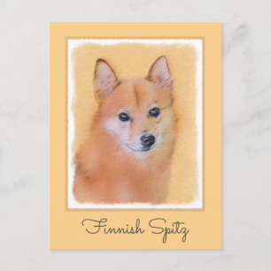 Carte Postale Peinture finlandaise Spitz - Jote Original Chien A