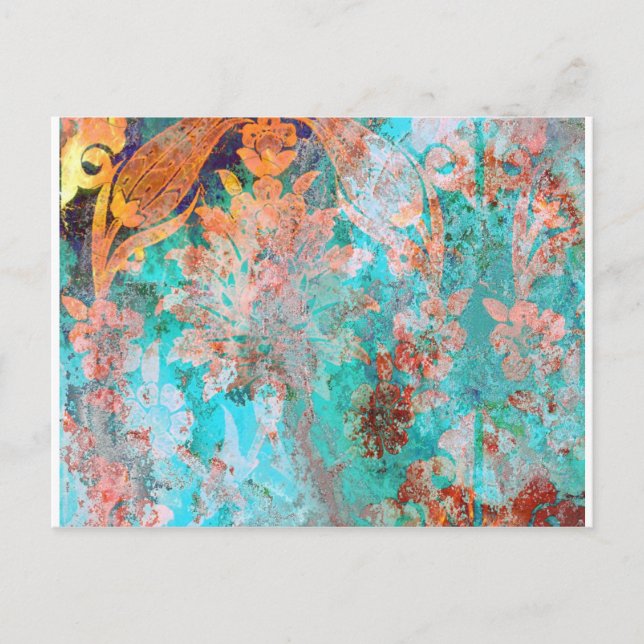 Carte Postale Peinture florale (Devant)