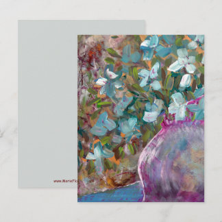 Carte Postale Peinture florale abstraite originale d'art fin