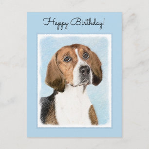 Carte Postale Peinture Foxhound en anglais - Joli art original c