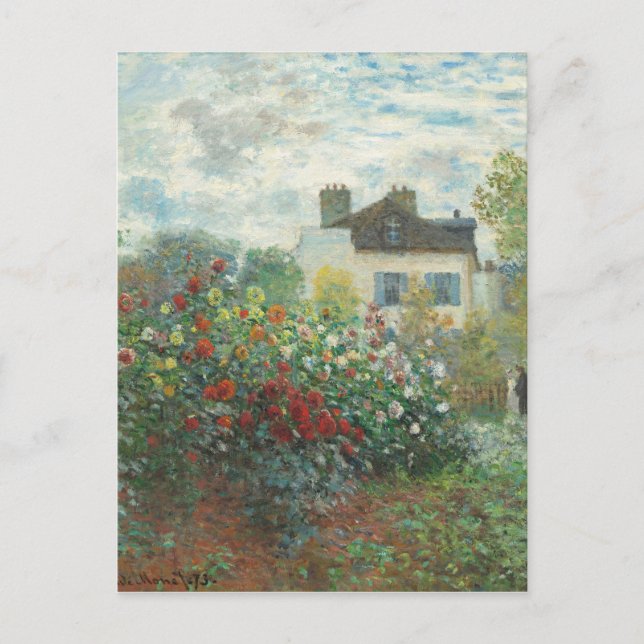 Carte Postale Peinture impressionniste du jardin de l'artiste Re (Devant)