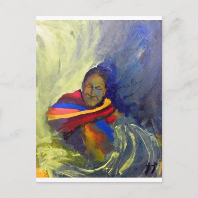 Carte Postale peinture indienne (Devant)