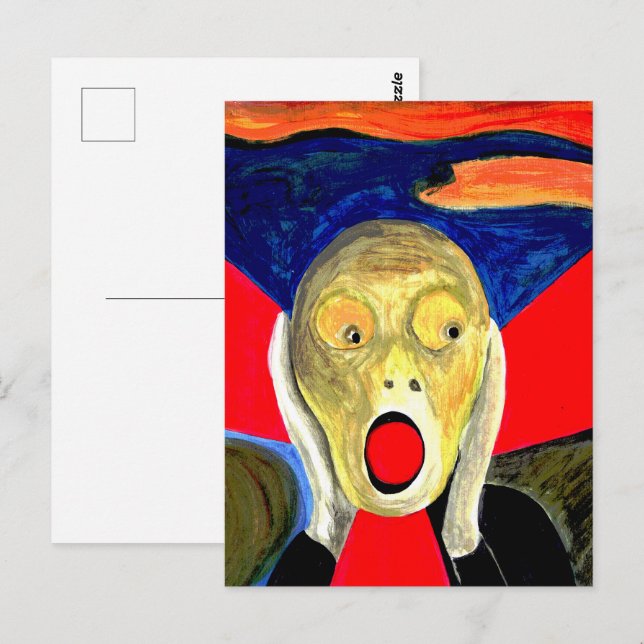 Carte Postale Peinture inspirée par le cri (Devant / Derrière)
