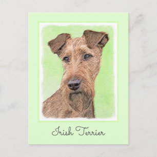 Carte Postale Peinture Irlandaise Terrier - Cute Original Chien