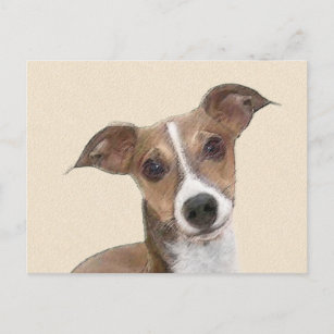 Carte Postale Peinture italienne Greyhound - Cute Original Chien