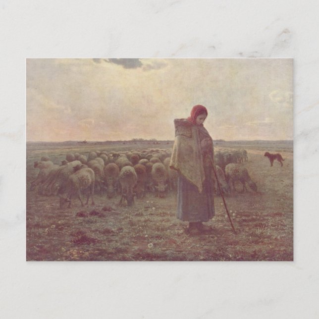 Carte Postale Peinture Jean Millet (Devant)