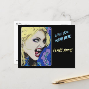 Carte Postale Peinture "Kiss Hard" sur un