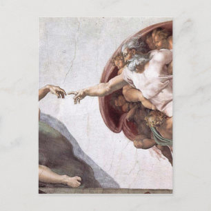 Carte Postale Peinture Michelangelo originale dans la chapelle d