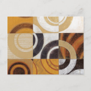 Carte Postale Peinture moderne avec Motifs circulaires