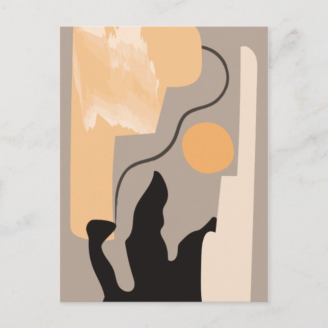 Carte Postale Peinture murale minimaliste (Devant)