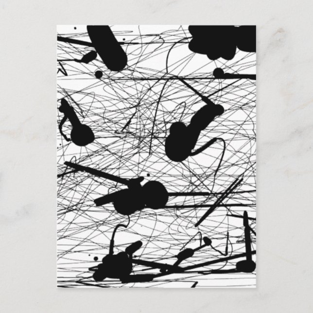 Carte Postale Peinture originale en tache noire (Devant)