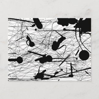 Carte Postale Peinture originale en tache noire