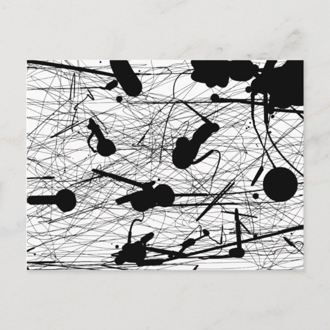 Carte Postale Peinture originale en tache noire (Devant)