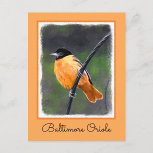 Carte Postale Peinture Oriole - Art Oiseau Original