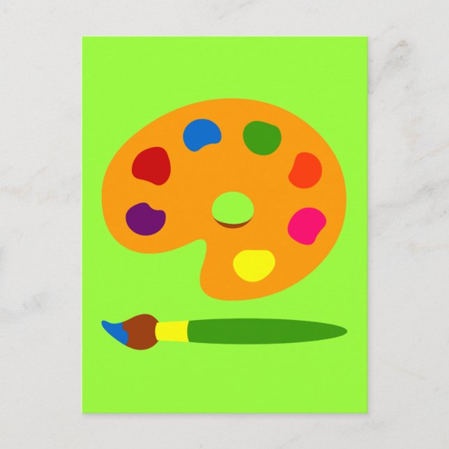 Carte Postale Peinture Palette (Devant)