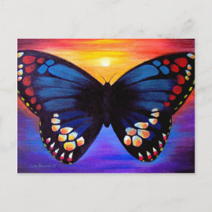 Carte Postale Peinture papillon - Multi