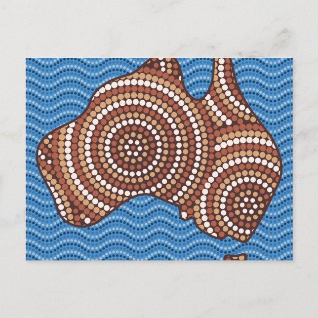 Carte Postale Peinture par points en Australie (Devant)