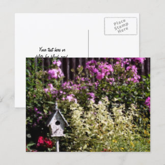 Carte Postale Peinture pastel personnalisée de jardin de fleurs