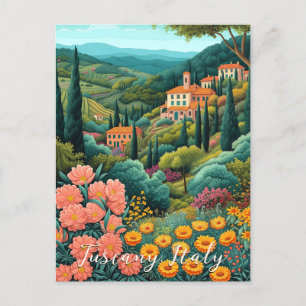 Carte Postale Peinture paysagère toscane   Italie   Art