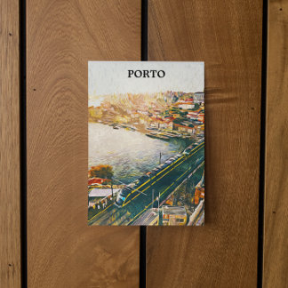 Carte Postale Peinture pétrolière étonnante Porto Portugal