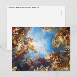 Carte Postale Peinture plafond Hercules au Château de Versailles