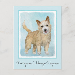 Carte Postale Peinture Podengo Pequeno portugaise - Art original