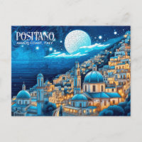 Peinture Positano Côte Amalfi Italie Art Voyage