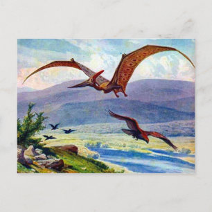 Carte Postale Peinture Pteranodon vintage par Heinrich Harder