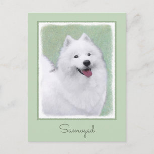 Carte Postale Peinture Samoyed - Cute Original Chien Art