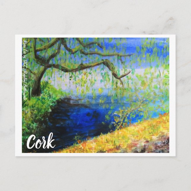 Carte postale Peinture Saules de Cork par la riviè (Devant)
