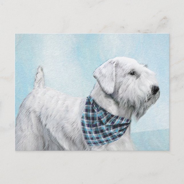 Carte Postale Peinture Sealyham Terrier - Cute Original Chien Ar (Devant)