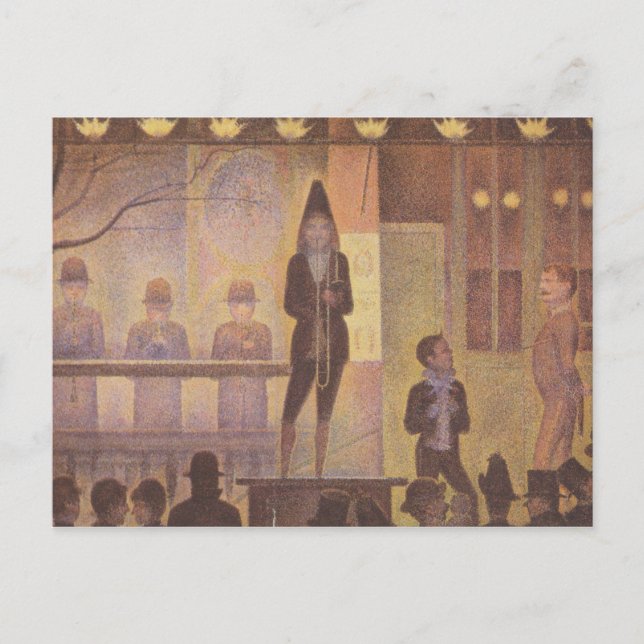Carte Postale Peinture Seurat - La Parade du Cirque (Devant)
