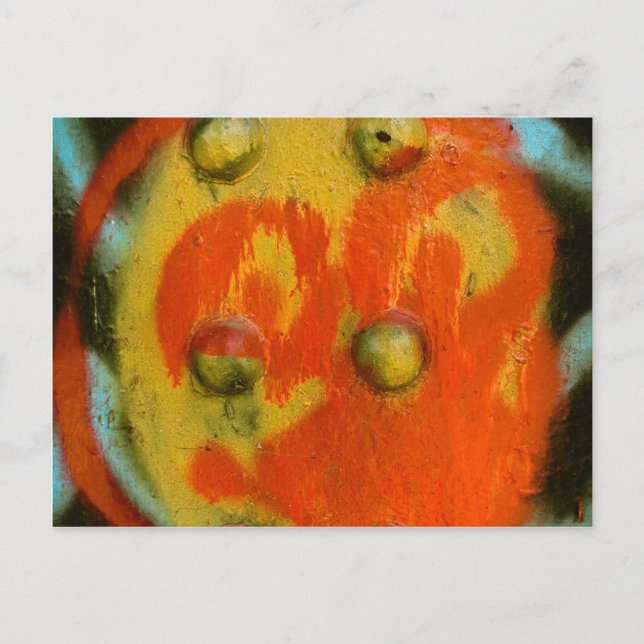 Carte Postale Peinture Spray Abstraite Art 01 (Devant)