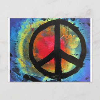 Carte Postale Peinture Spray Art Arc-en-ciel Peinture des signes