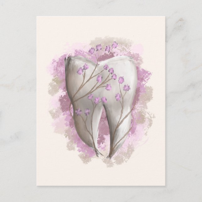 Carte Postale Peinture sur dents. Dentiste, Modèle adjoint denta (Devant)