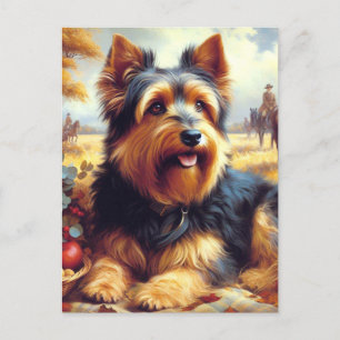 Carte Postale Peinture vintage australienne Terrier