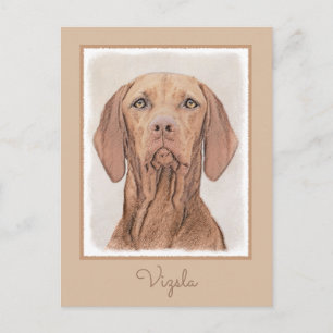 Carte Postale Peinture Vizsla - Joli art original chien