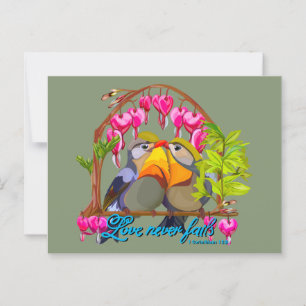Carte Postale Pekin Robins—Leiothrix Love Never Fails